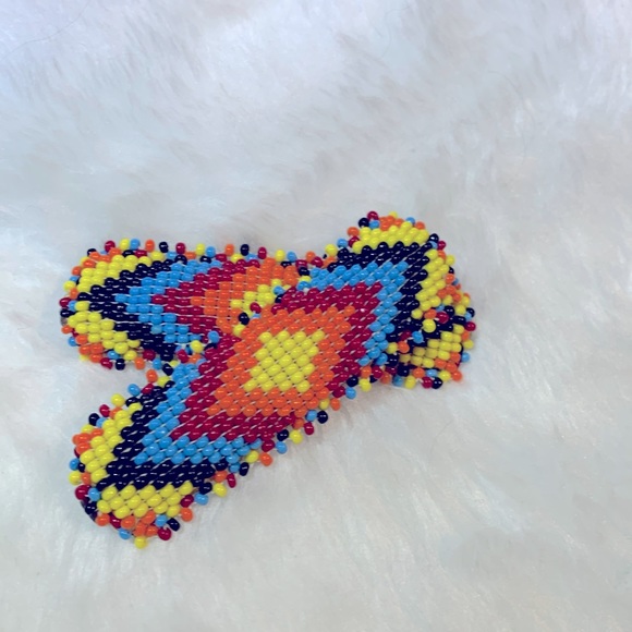 ✨ HOST PICK ✨ 💝 Native American Beaded 2-pc Hair Clip Set Barrette Handmade - Picture 3 of 3